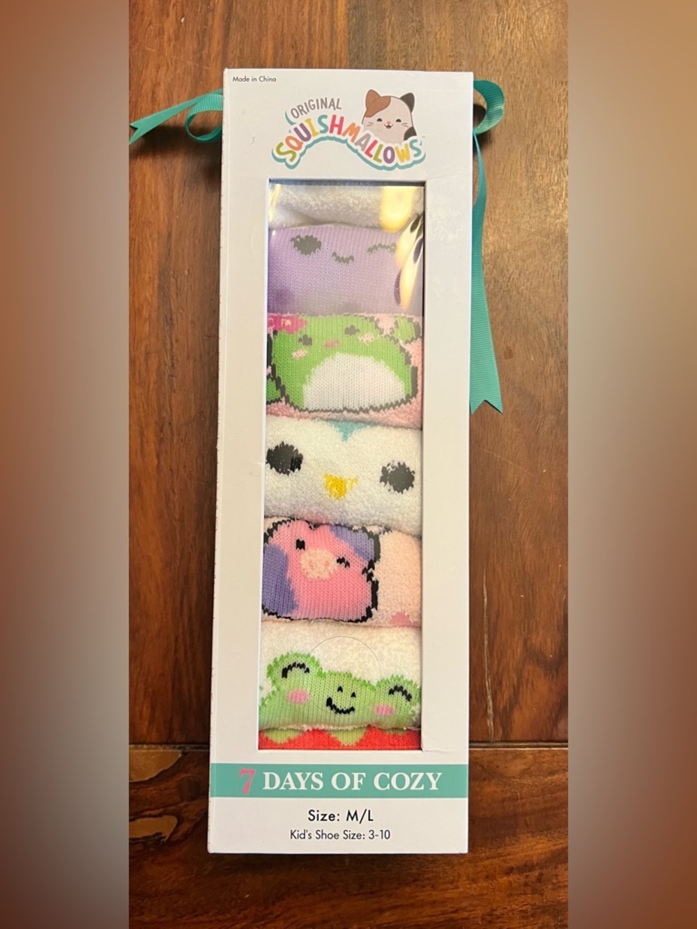 Squishmallows Pastel Animal Crew Socks - Green, Purple, White, Pink